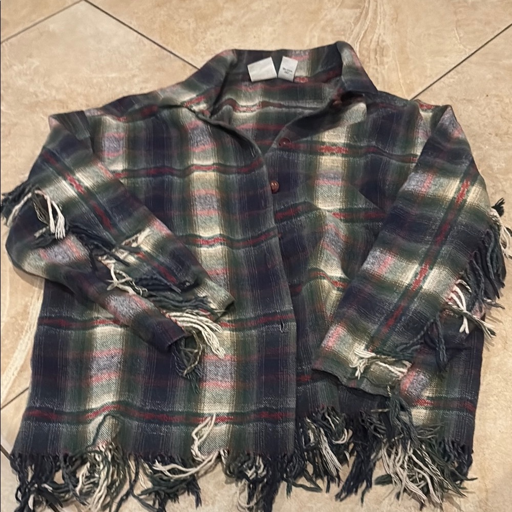 OVO Plaid Button Down Shirt - Green, Red, White